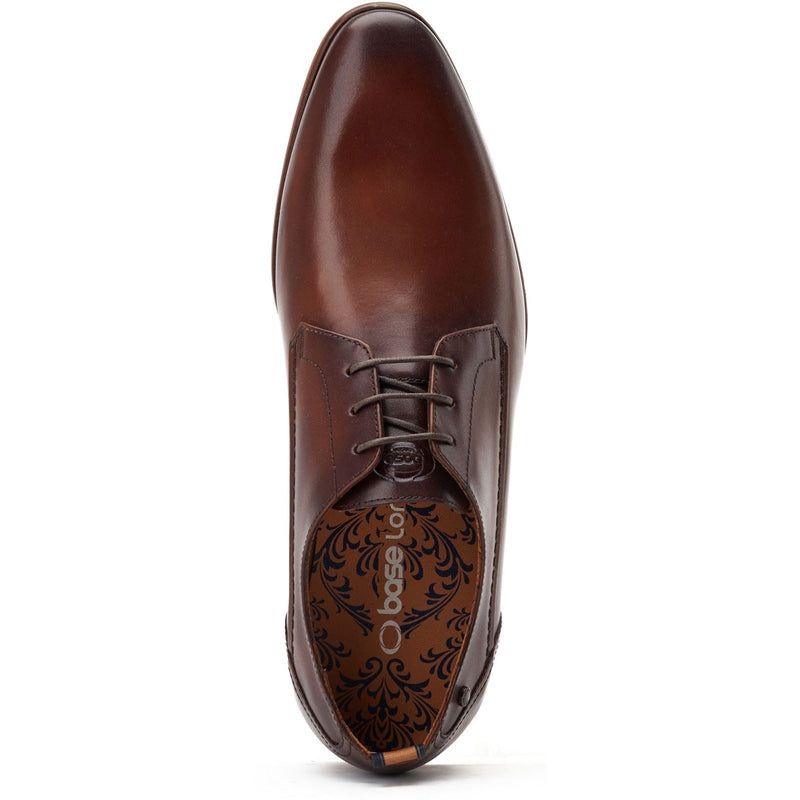 Base London Gambino Excel Scarpe Stringate In Pelle Marrone Bruciata Da Uomo
