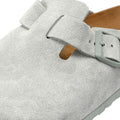Birkenstock Boston Zoccoli Grigi In Camoscio