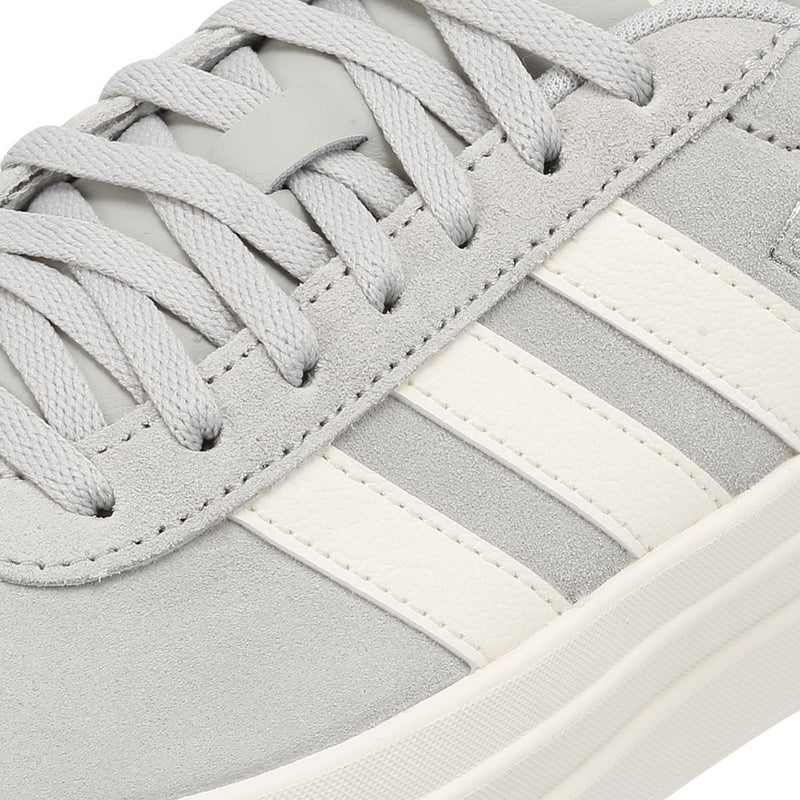 Adidas VL Court Bold Scarpe Da Ginnastica Grigie In Pelle Da Donna
