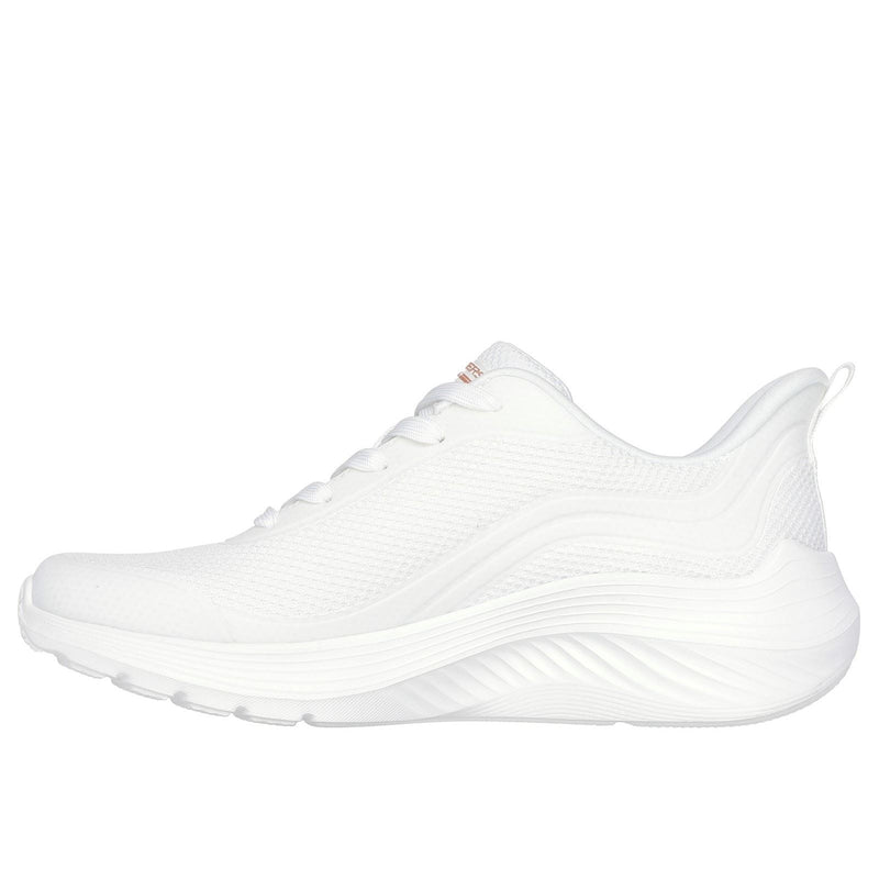 Skechers Bobs Squad Waves Still Wading Sneakers Bianche Da Donna In Tessuto