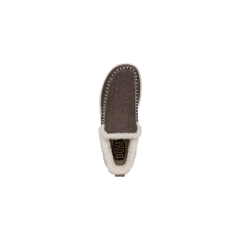 HEYDUDE Denny Wool Faux Shearling Stivali Da Donna Color Noce