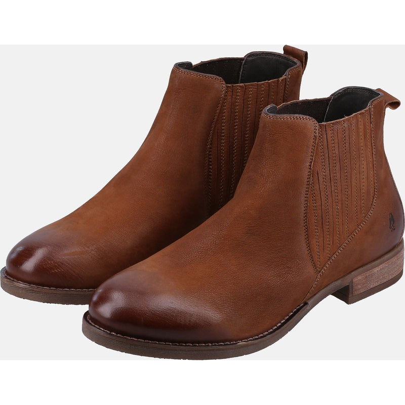 Hush Puppies Edith Stivali In Pelle Da Donna Color Cammello.