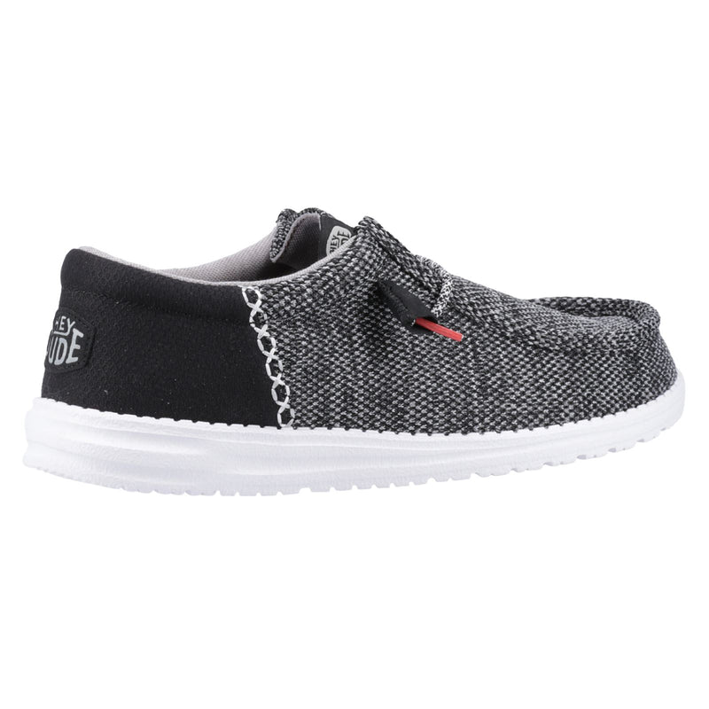 HEYDUDE Wally Funk Open Mesh Scarpe Da Barca Nere/Bianche Da Uomo