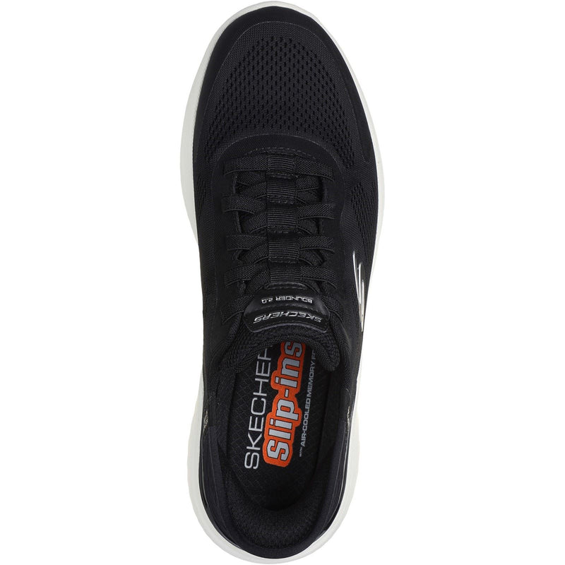 Skechers Bounder 2.0 Emerged Sneakers Da Uomo In Tessuto Nero/Bianco