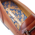 Base London Russo Scarpe Da Uomo In Pelle Color Cuoio Bruciato