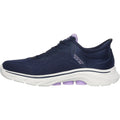 Skechers GO WALK 7 Valin Sneakers Da Donna In Tessuto Blu Scuro/Lavanda.