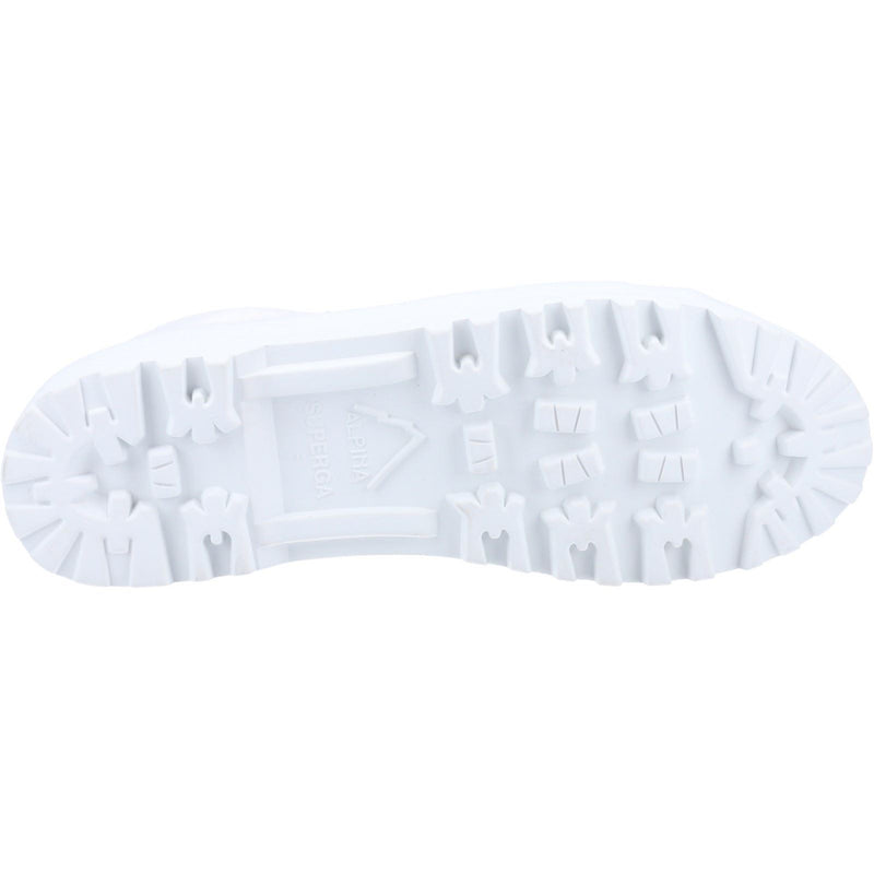 Superga 2341 Alpina Resin Eyelets Stivali Bianchi Da Donna In 100% Cotone