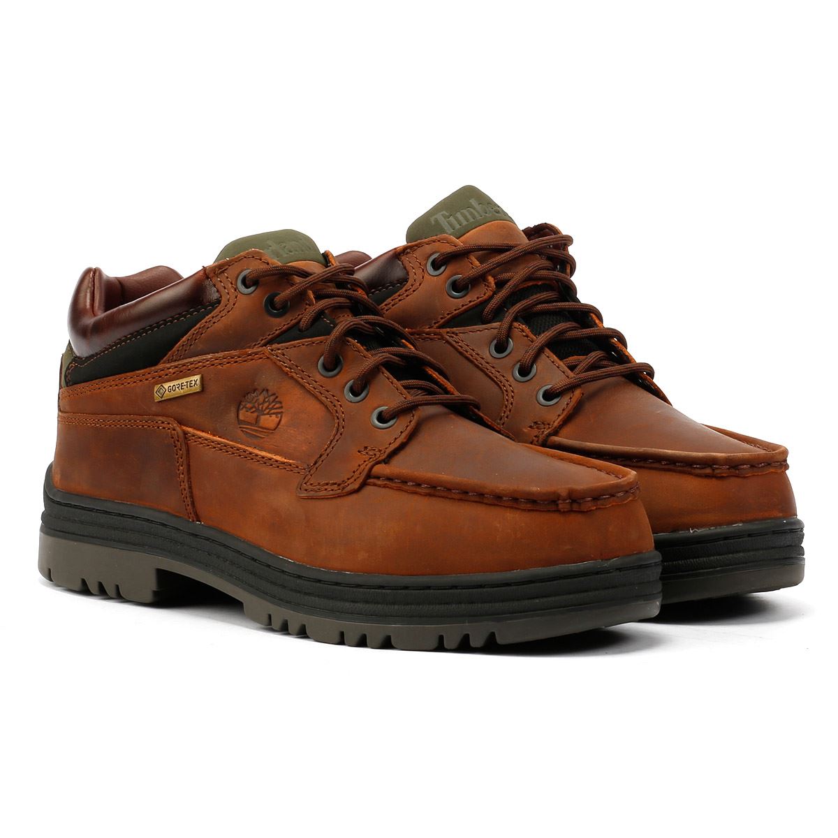 Timberland Heritage Low Lace Gore-Tex Stivali Da Uomo In Pelle Marrone.