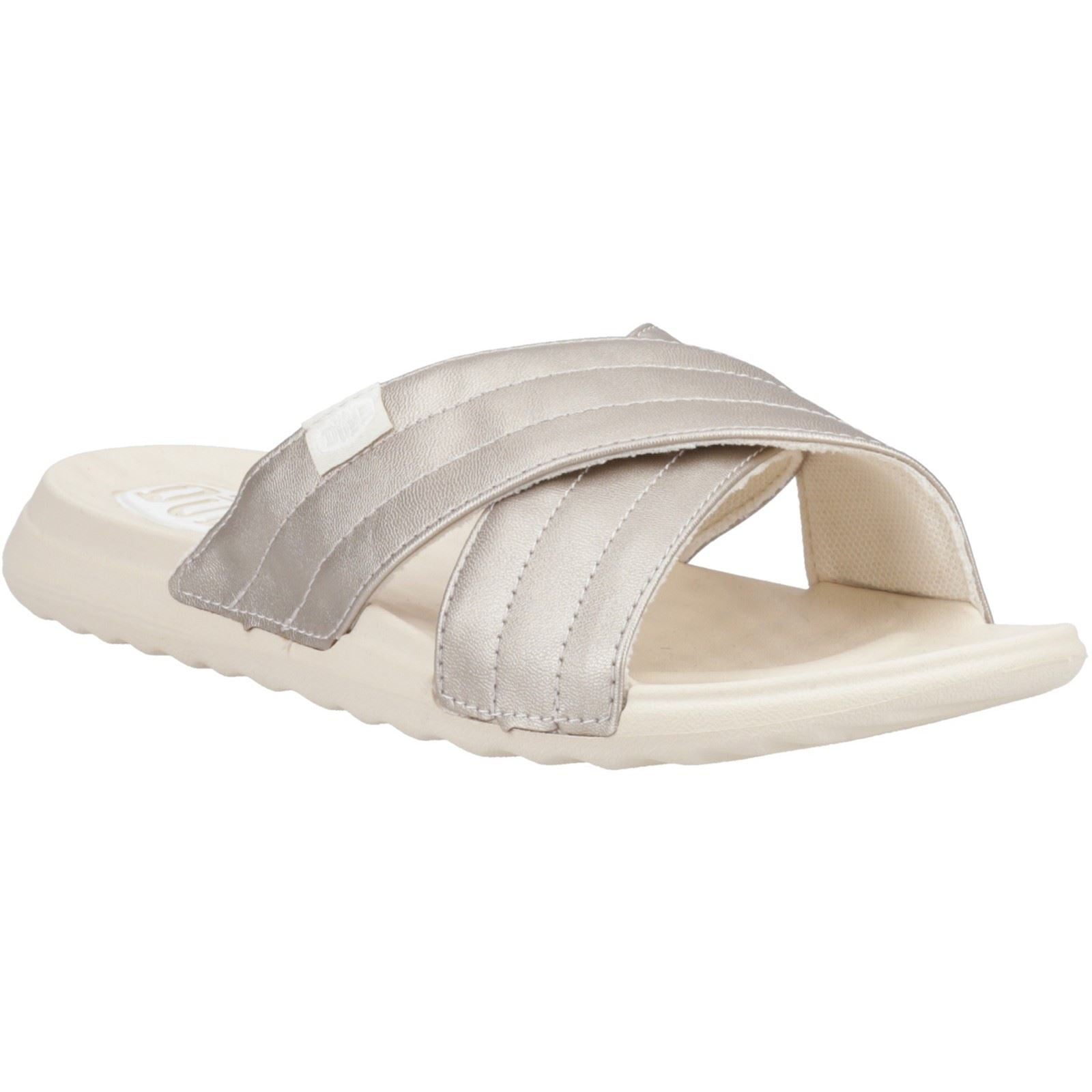 HEYDUDE Christi Slide Distressed Sandaloi Metallici Da Donna