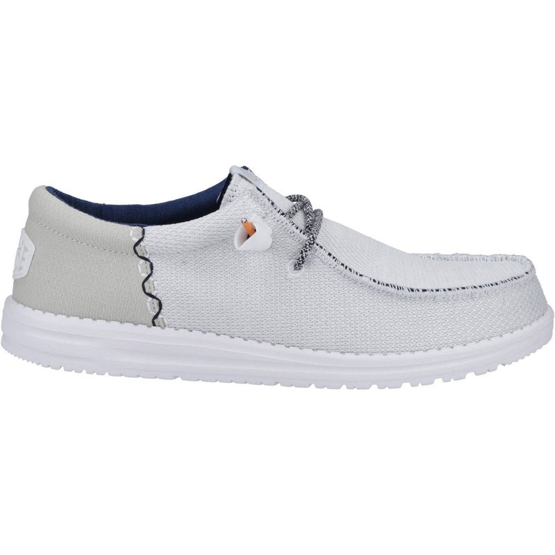 HEYDUDE Wally Funk Open Mesh Scarpe Da Barca Bianche Da Uomo
