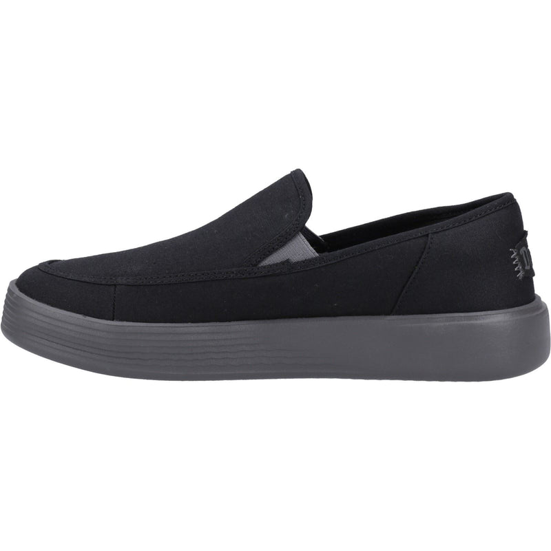 HEYDUDE Sunapee Canvas Mocassini Neri/Grigi Da Uomo In 100% Cotone