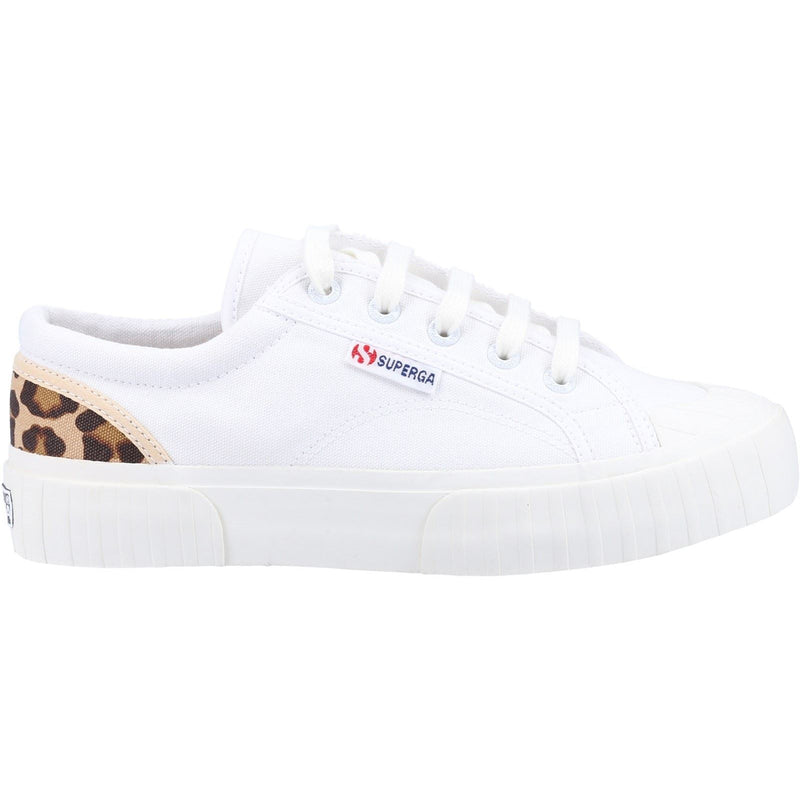 Superga 2630 Stripe Pad Leopard Sneakers Da Donna Bianche/Leopardo In 100% Cotone