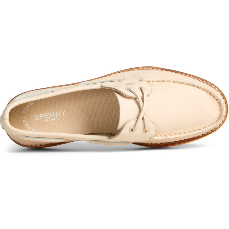 Sperry Authentic Original Stacked Scarpe Da Barca In Pelle Per Donna Color Avorio