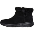 Skechers On-the-GO Stellar Cozy Step Stellare Comode Scarpe In Pelle Nera Da Donna