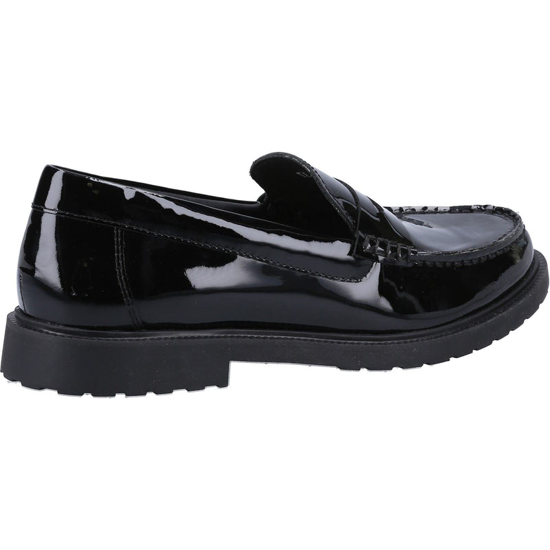 Hush Puppies Verity Slip On Mocassini Neri Lucidi In Pelle Da Donna