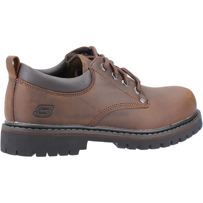 Skechers Tom Cats Scarpe In Pelle Scura Da Uomo Con Lacci Marrone Scuro.