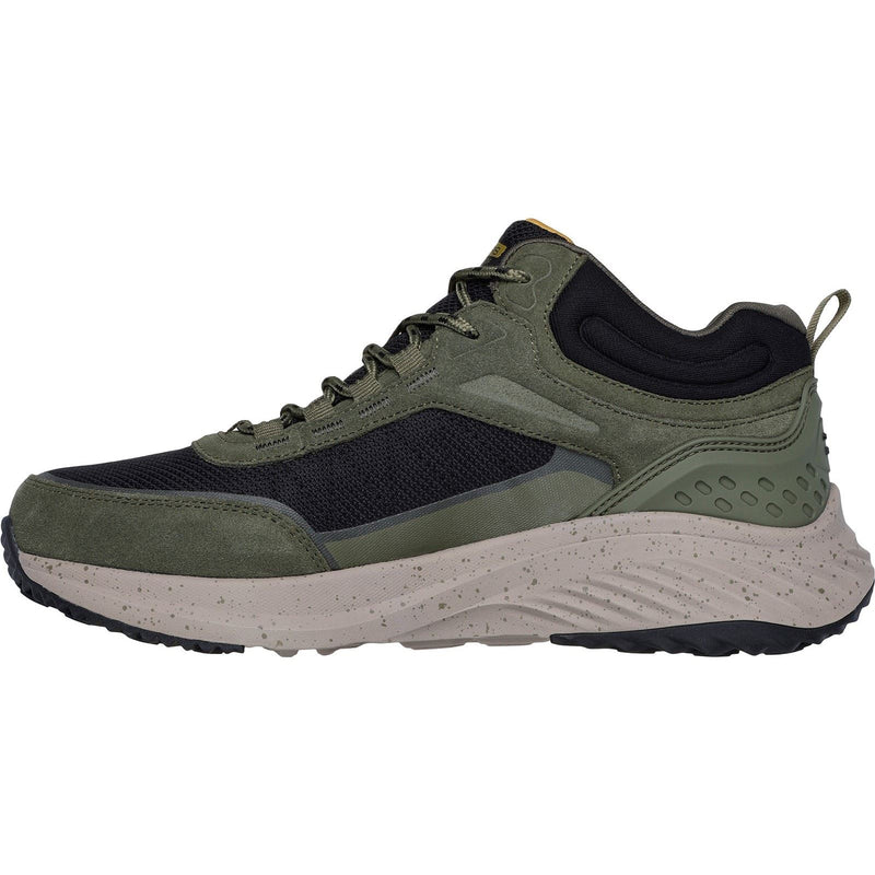 Skechers Bounder Rse Stivali Da Trekking In Pelle Per Uomo, Color Oliva/Nero