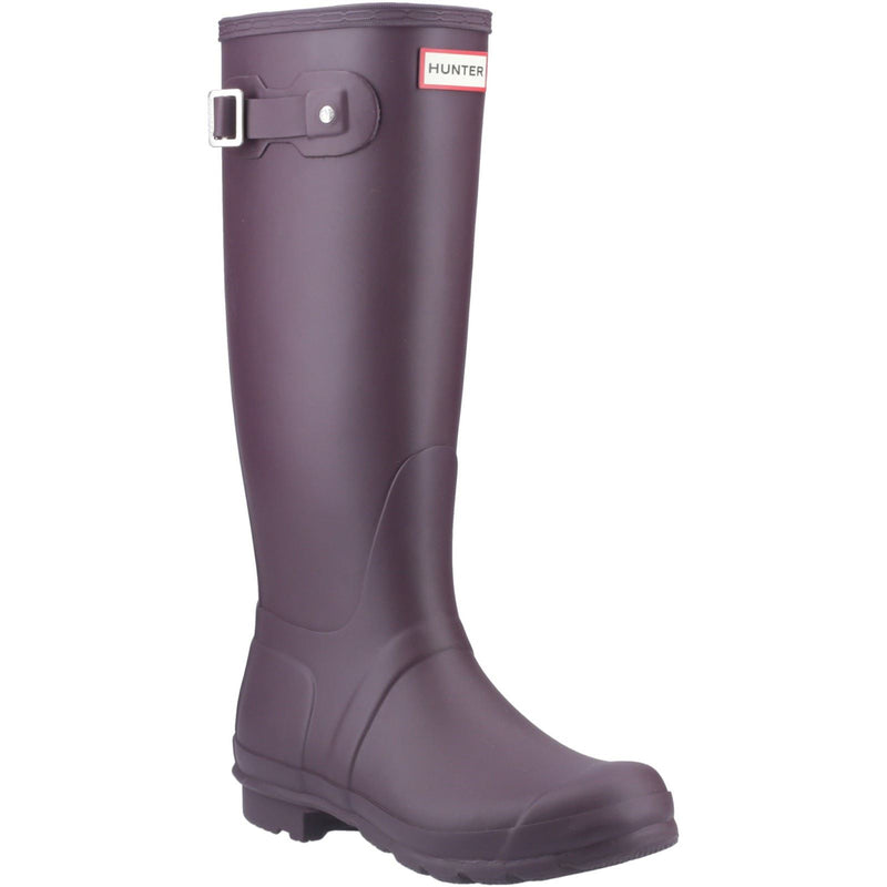 Hunter Original Tall Stivali Da Pioggia In Gomma Neri/Viola Da Donna
