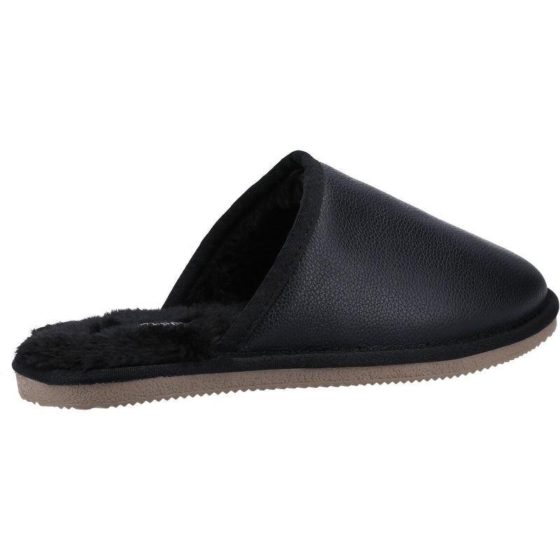 Hush Puppies Coady Pantofole Nere In Camoscio Da Uomo