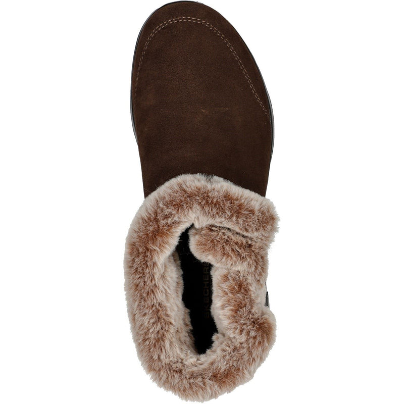 Skechers On-The-Go Joy First Glance Stivali In Pelle Da Donna Color Cioccolato