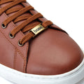 Base London Tucker Sneakers Da Uomo In Pelle Color Cuoio Bruciato