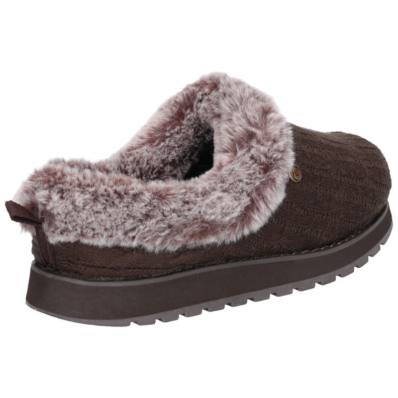 Skechers Keepsakes Ice Angel Pantofole Da Donna In Poliestere Color Cioccolato