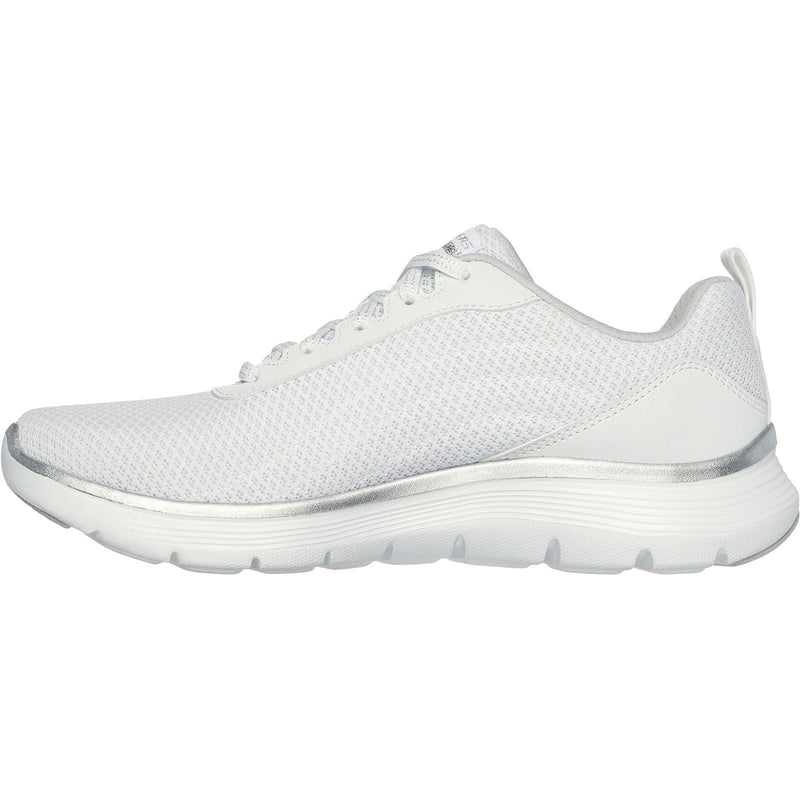 Skechers Flex Appeal 5.0 Uptake Calzature Da Ginnastica Bianche/Argento Da Donna