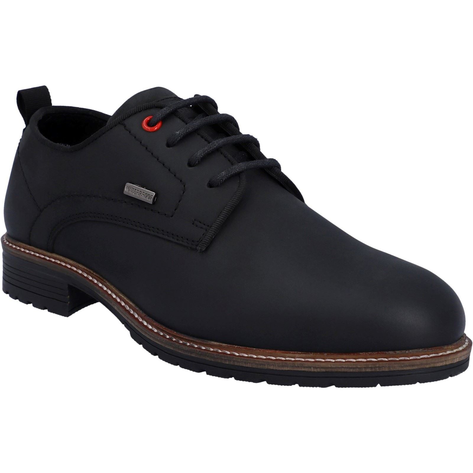 Hunter Jura Scarpe Stringate In Pelle Da Uomo Nere