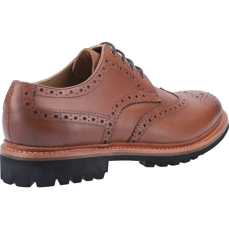 Cotswold Quenington Commando Scarpe Stringate Da Uomo In Pelle Marrone.