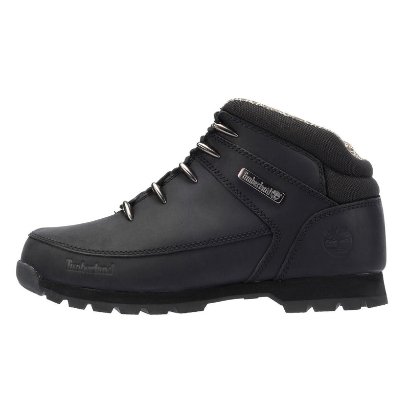 Timberland Euro Sprint Mid Lace Premium Stivali Da Uomo In Pelle Nera