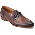 Base London Russo Scarpe Da Uomo In Pelle Marrone Bruciata
