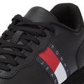 Tommy Hilfiger Tommy Jeans Leather Runner Uomo Trainer Nero