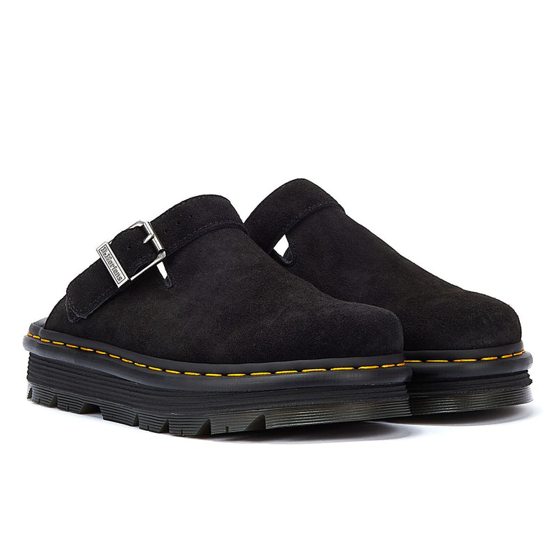 Dr. Martens Zebzag Ciabatte Mule In Camoscio Nero