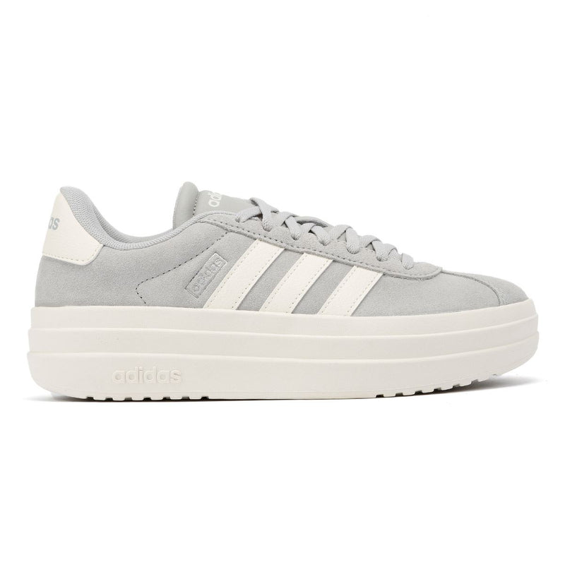 Adidas VL Court Bold Scarpe Da Ginnastica Grigie In Pelle Da Donna