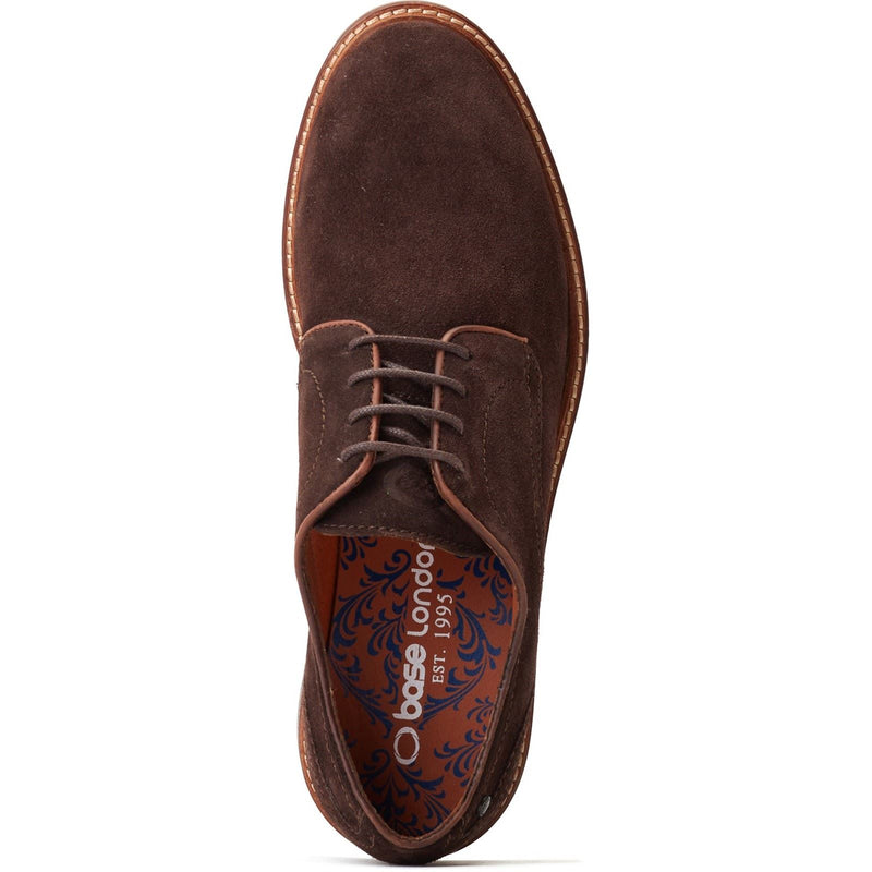 Base London Mawley Scarpe Oxford Marrone Bruciate Da Uomo In Pelle