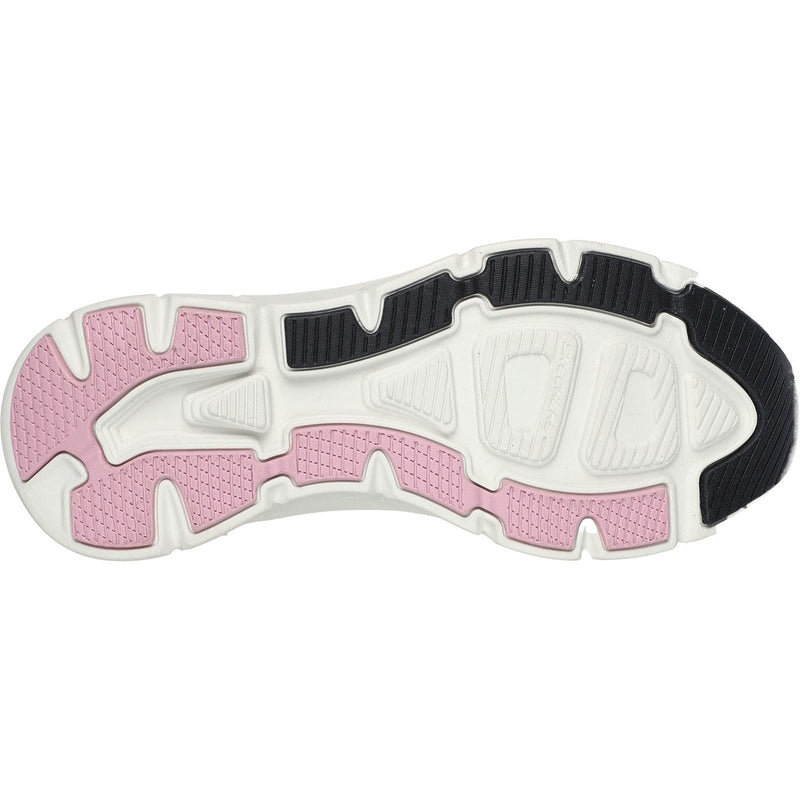 Skechers D'Lux Walker 2.0 Sneakers Da Donna In Poliestere Nero/Rosa