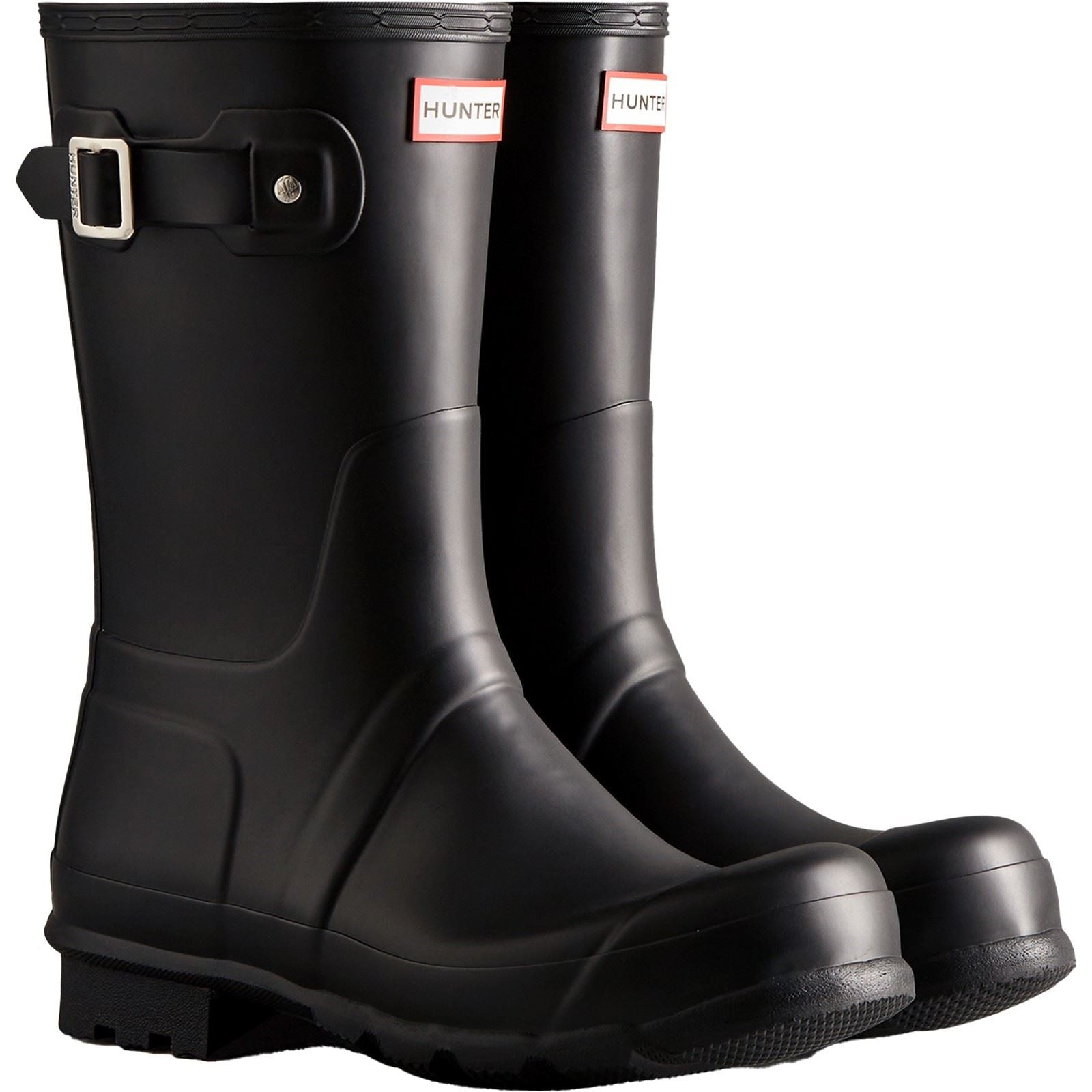 Hunter Original Short Wellington Boots Stivali Di Gomma Neri Da Uomo.