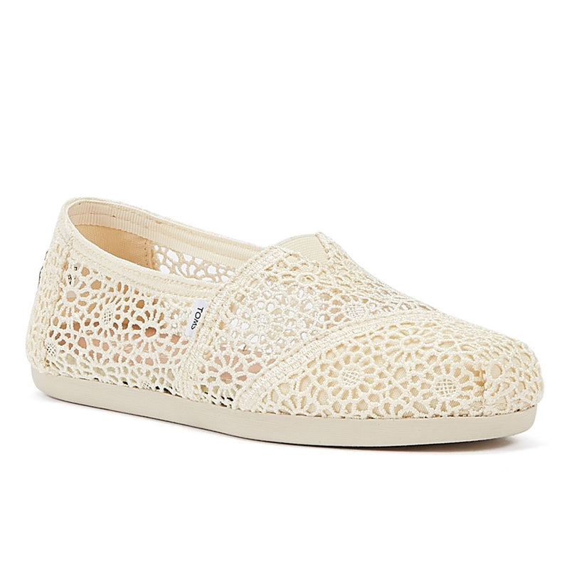 TOMS Apargata Crochet Natural Espadrilles Donna Sandalo Beige