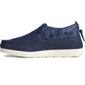 Sperry Moc-Sider Scarpe Mocassino Da Donna In Camoscio Blu Scuro.