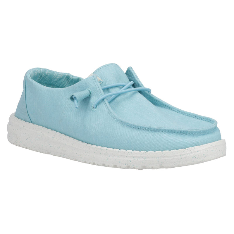 HEYDUDE Wendy Canvas Mocassini Turchesi In Cotone Al 100% Da Donna