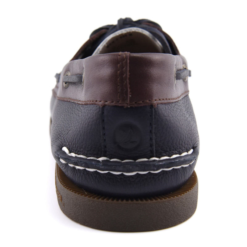 Sperry Authentic Original 2 Eye Scarpe Da Barca In Pelle Da Uomo Color Navy/Bianco/Marrone.