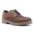 Barbour Sandstone Scarpe Da Uomo In Pelle Marrone Con Lacci.