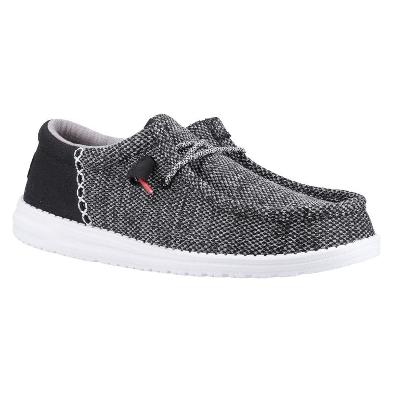 HEYDUDE Wally Funk Open Mesh Scarpe Da Barca Nere/Bianche Da Uomo