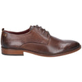 Base London Script Washed Scarpe In Pelle Marrone Oxford Da Uomo