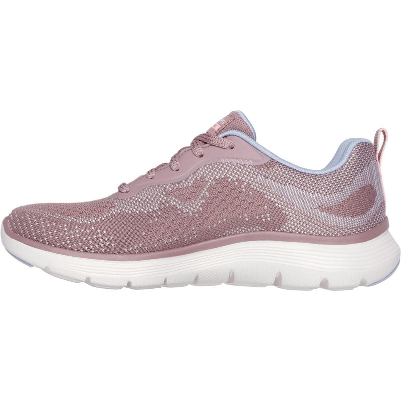 Skechers Flex Appeal 5.0 Cruising Thru Sneakers Da Donna In Tessuto Colore Malva/Azzurro