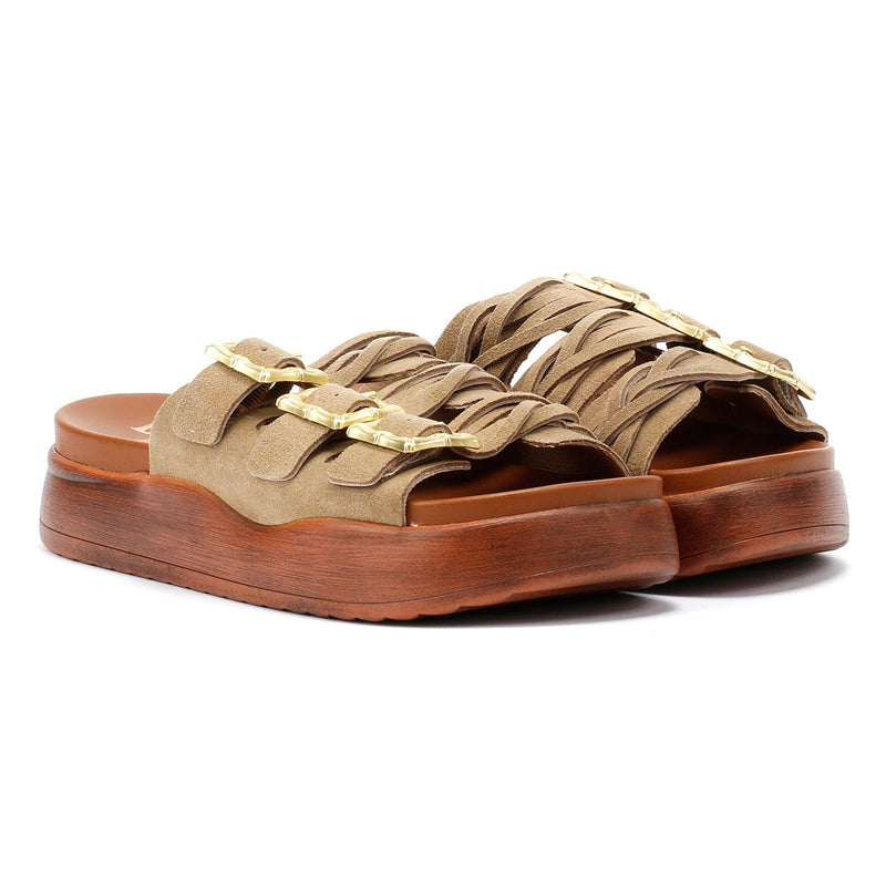 Desert Fleur Gypsum  Sandali Beige In Camoscio Da Donna