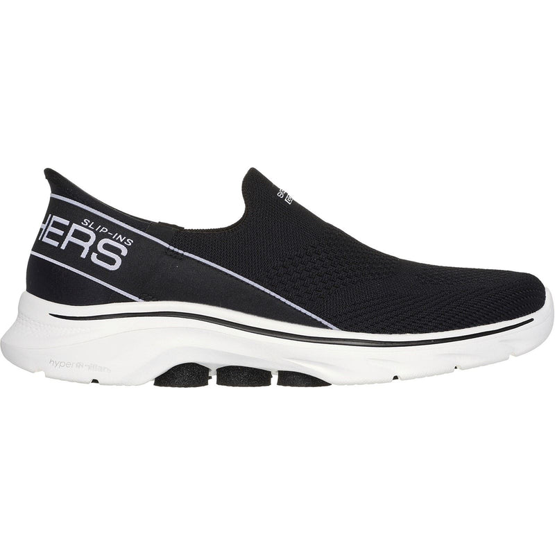 Skechers GO WALK 7 Mia Sneakers Da Donna In Tessuto Nero/Bianco