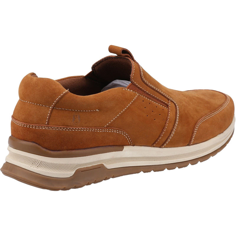 Hush Puppies Cole Mocassini Da Uomo In Pelle Color Cuoio.