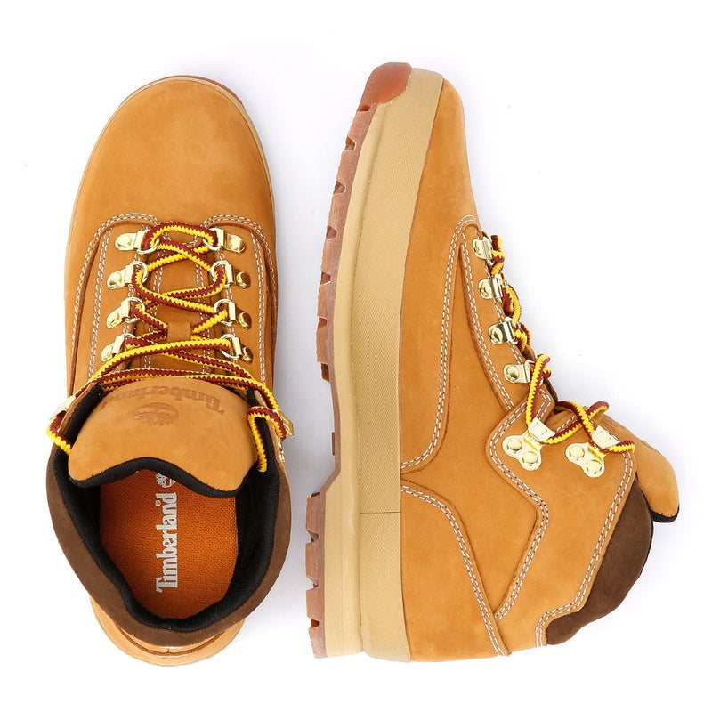 Timberland Euro Hiker Mid Lace Stivali Da Uomo In Pelle Marrone.