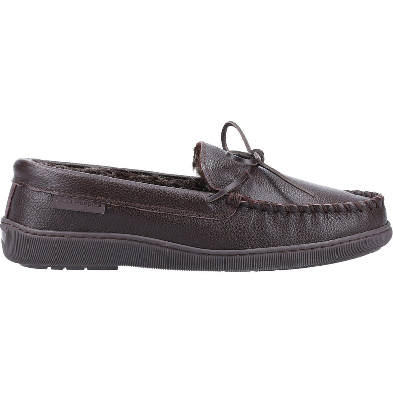 Hush Puppies Ace Pantofole In Pelle Marrone Da Uomo